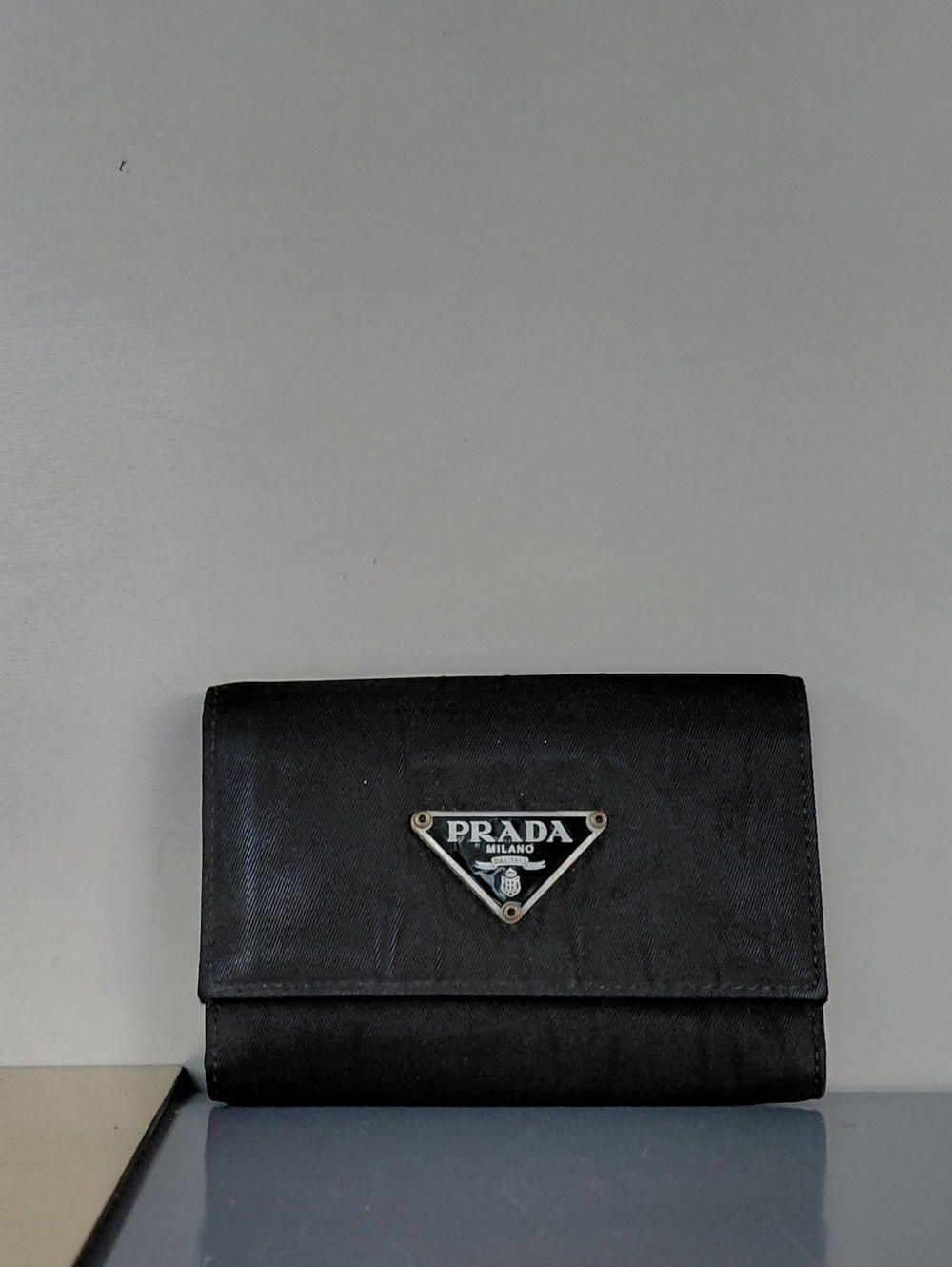 Prada Black Logo Compact Wallet - Picture 2 of 5